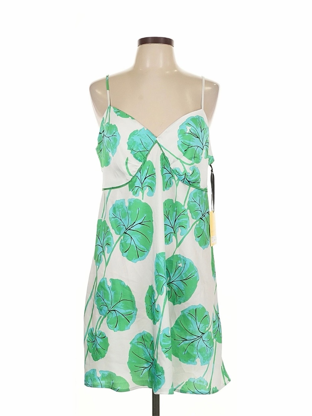 Diane Von Furstenberg Mint and White Floral Blouse
